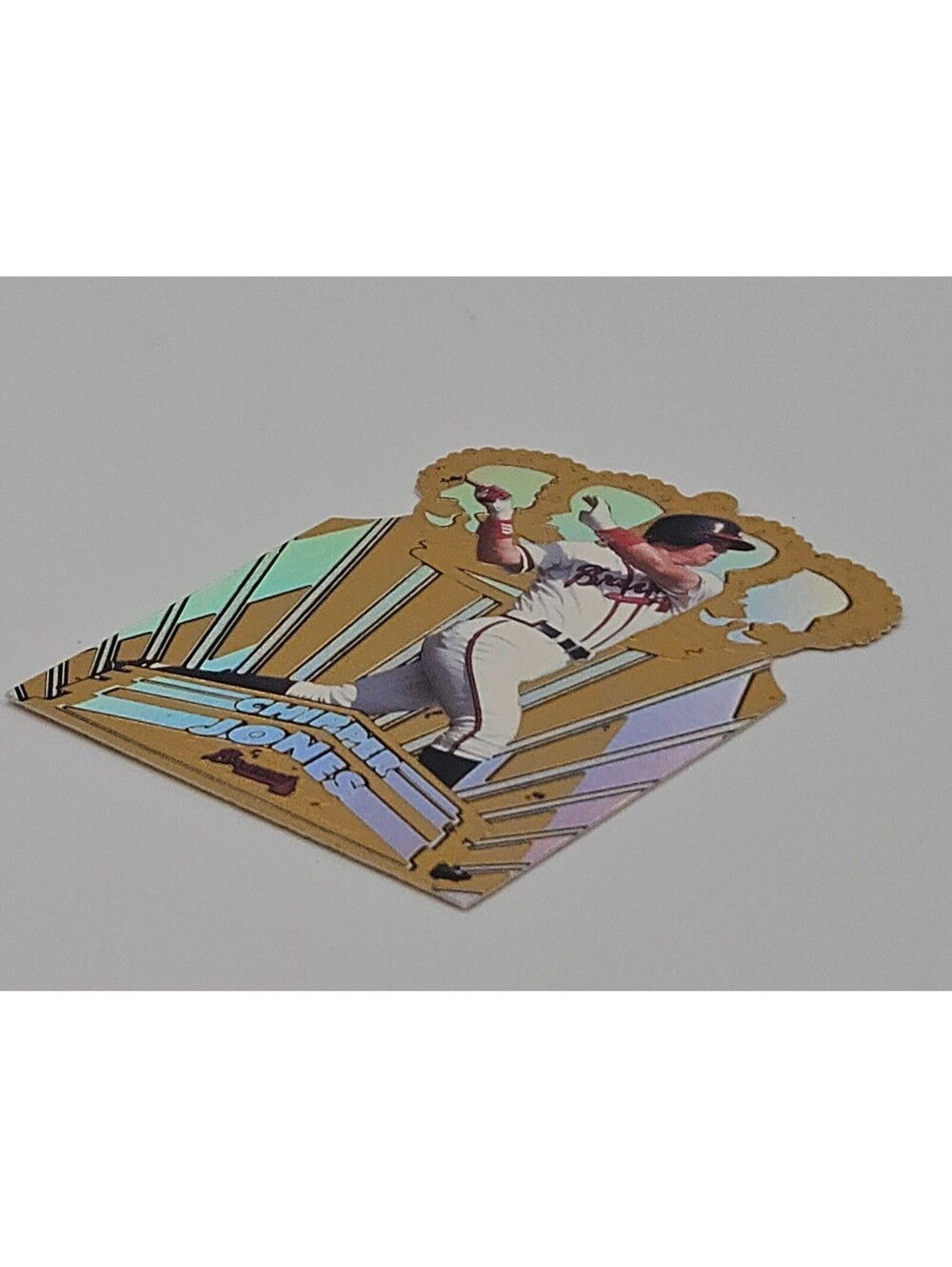 1998 Pacific Crown Collection Chipper Jones #1 Die-Cut Baseball Card Braves